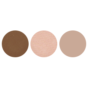 BROW CHARM L-R: 7 desert brown 403 brow-lite Brow Wax Tweezer Applicator