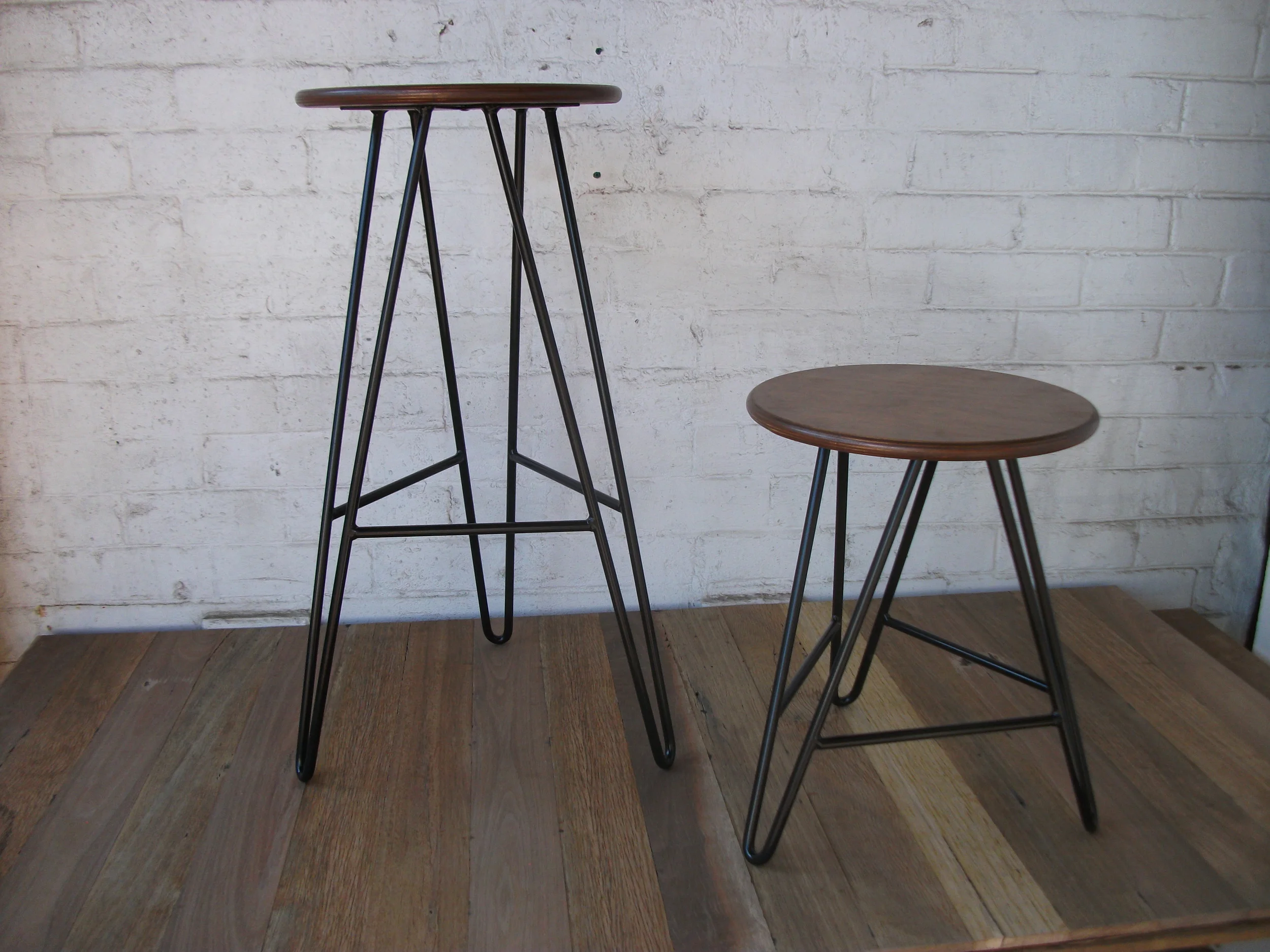 stools with walnut stained tops.JPG
