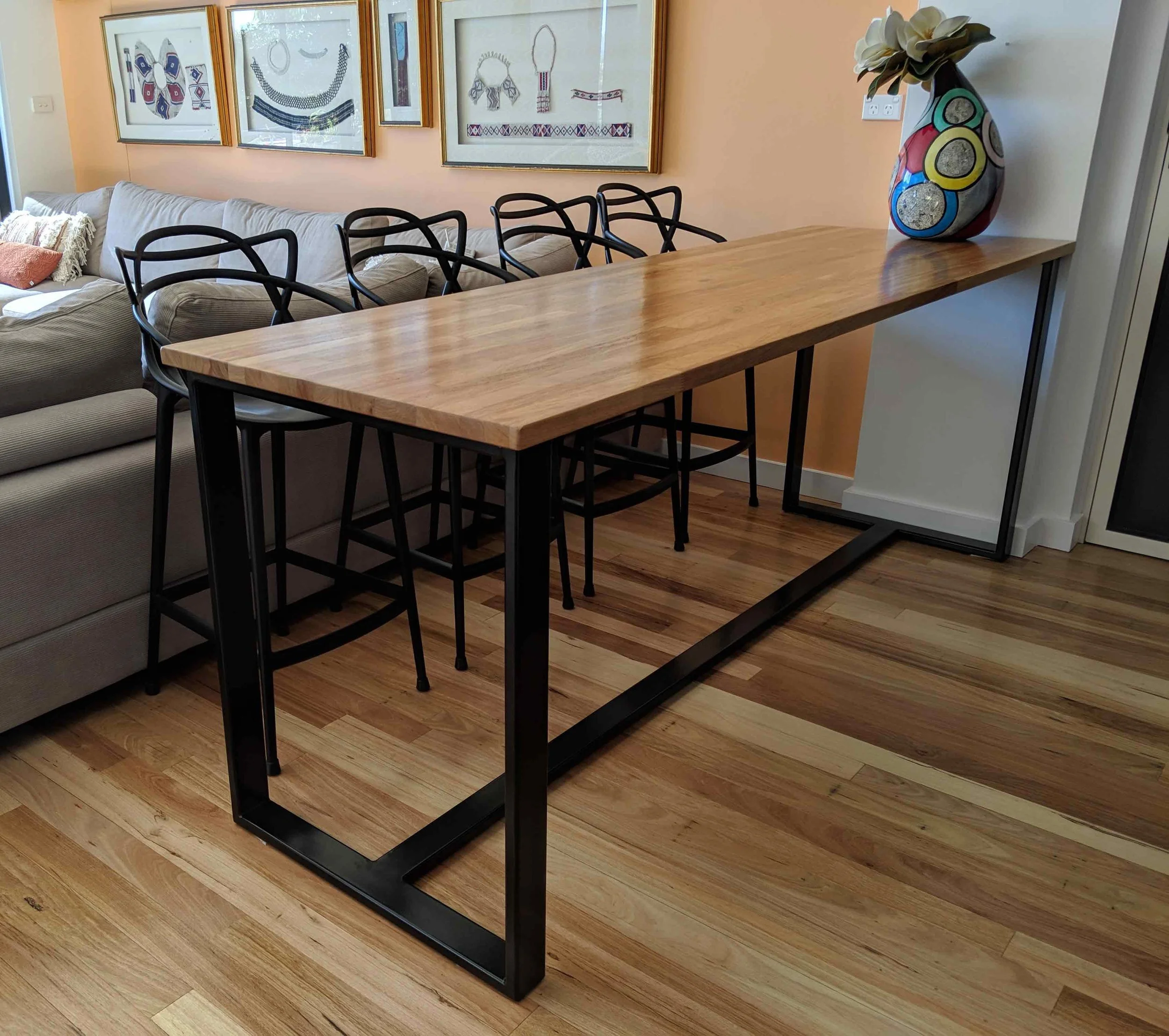 metal Bar table base