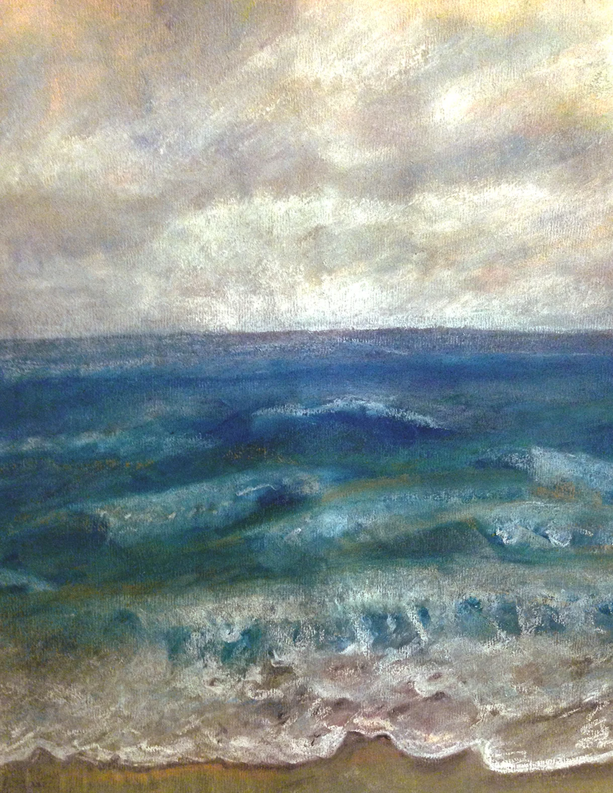 Southern Ocean, pastel on paper