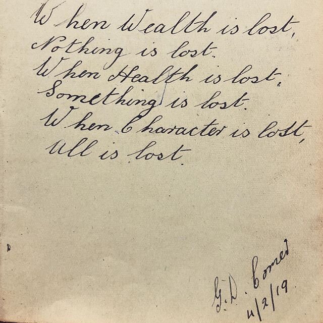 Going through old photo albums and found this little poem from 1919. I thought it relates to these times. So I would like to share it with you! 🙂
