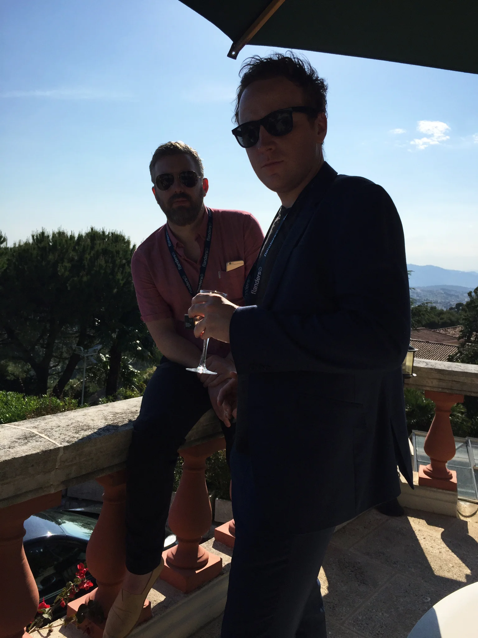 M J McMahon and Matthew Jones at the Molinare villa 