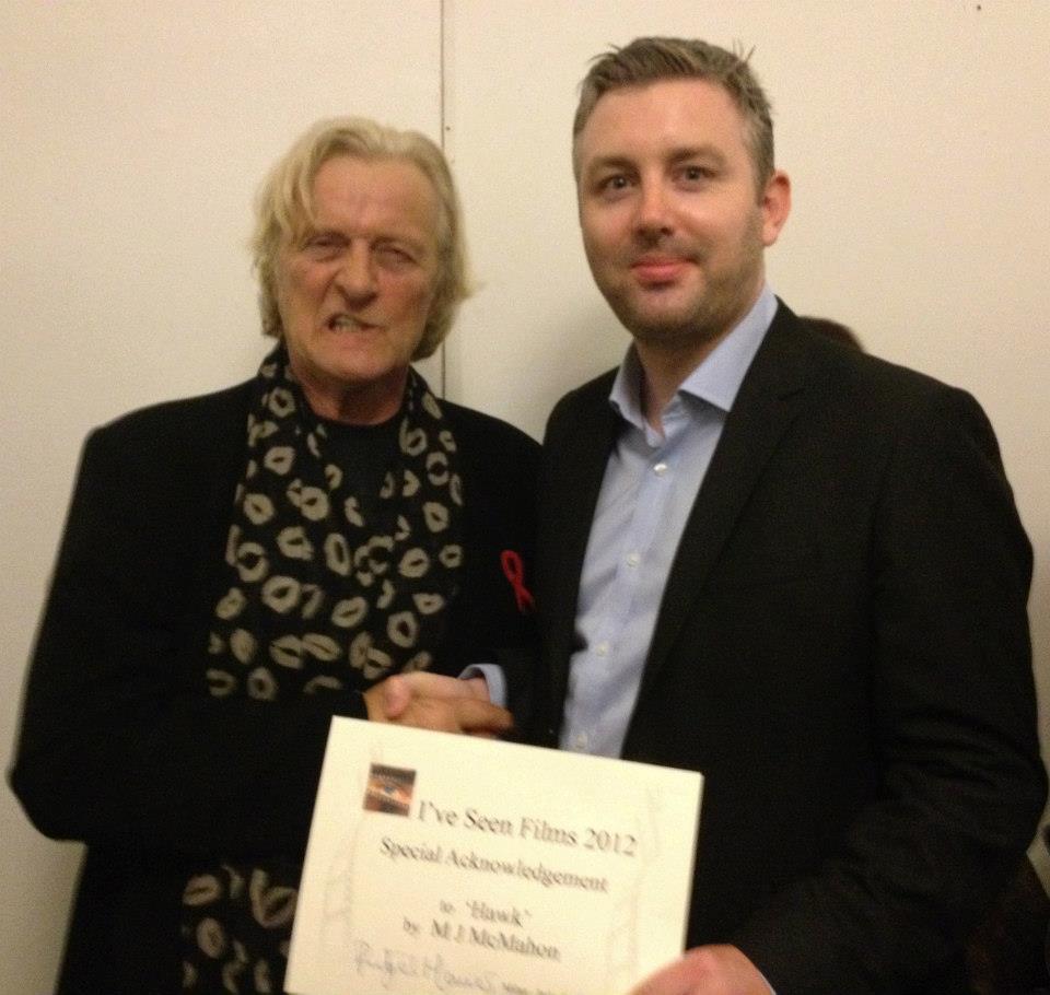 Rutger Hauer and writer/director M J McMahon