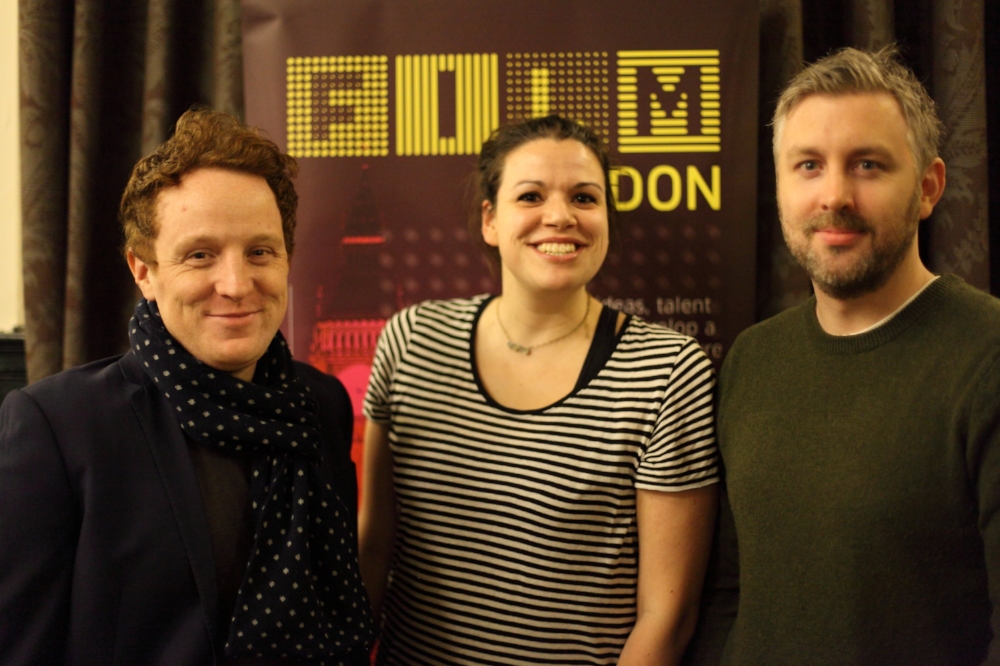 Producers Matthew Jones and M J McMahon with writer/director Natalie Malla