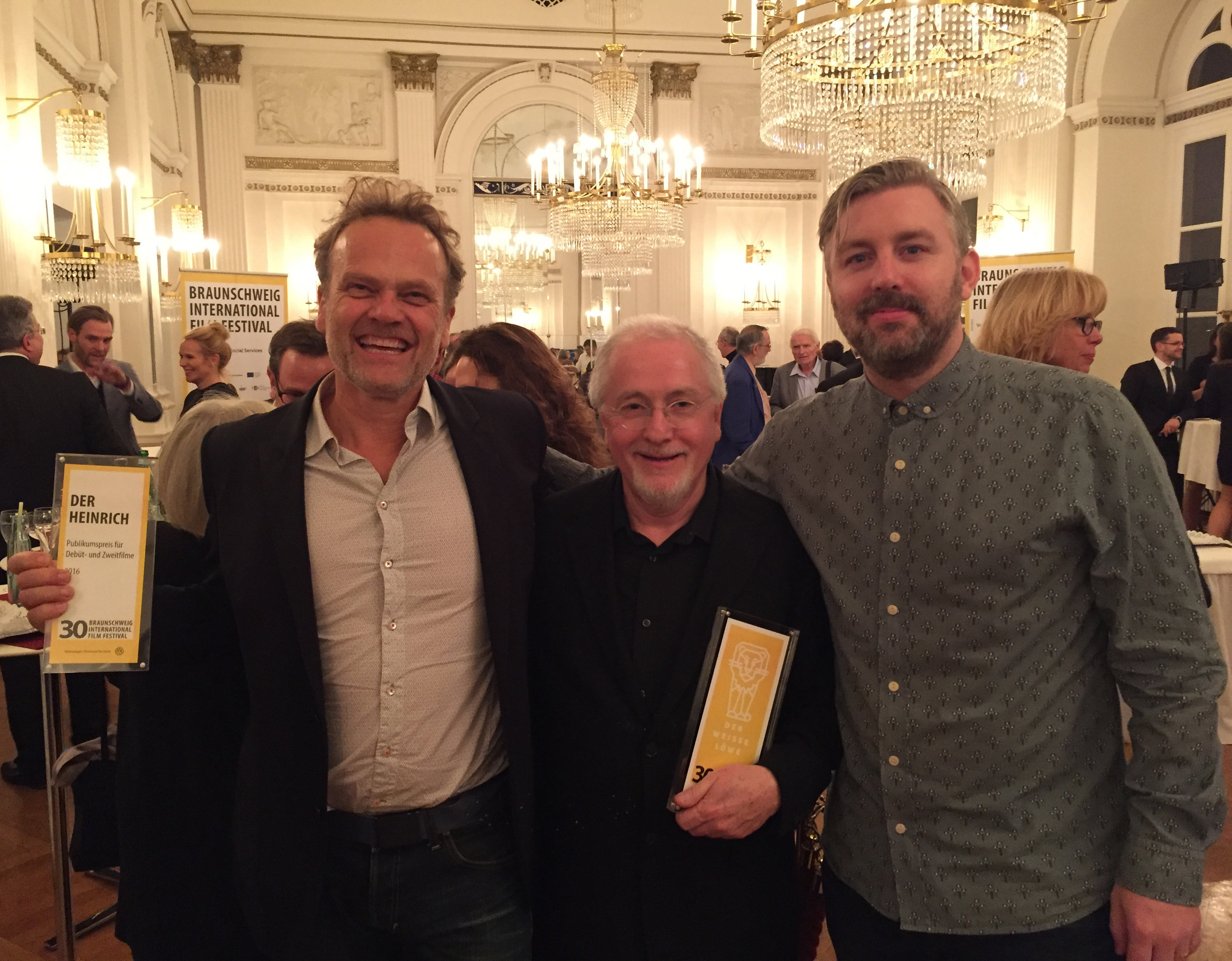 Actor Reinout Bussemaker, composer Patrick Doyle and producer M J McMahon