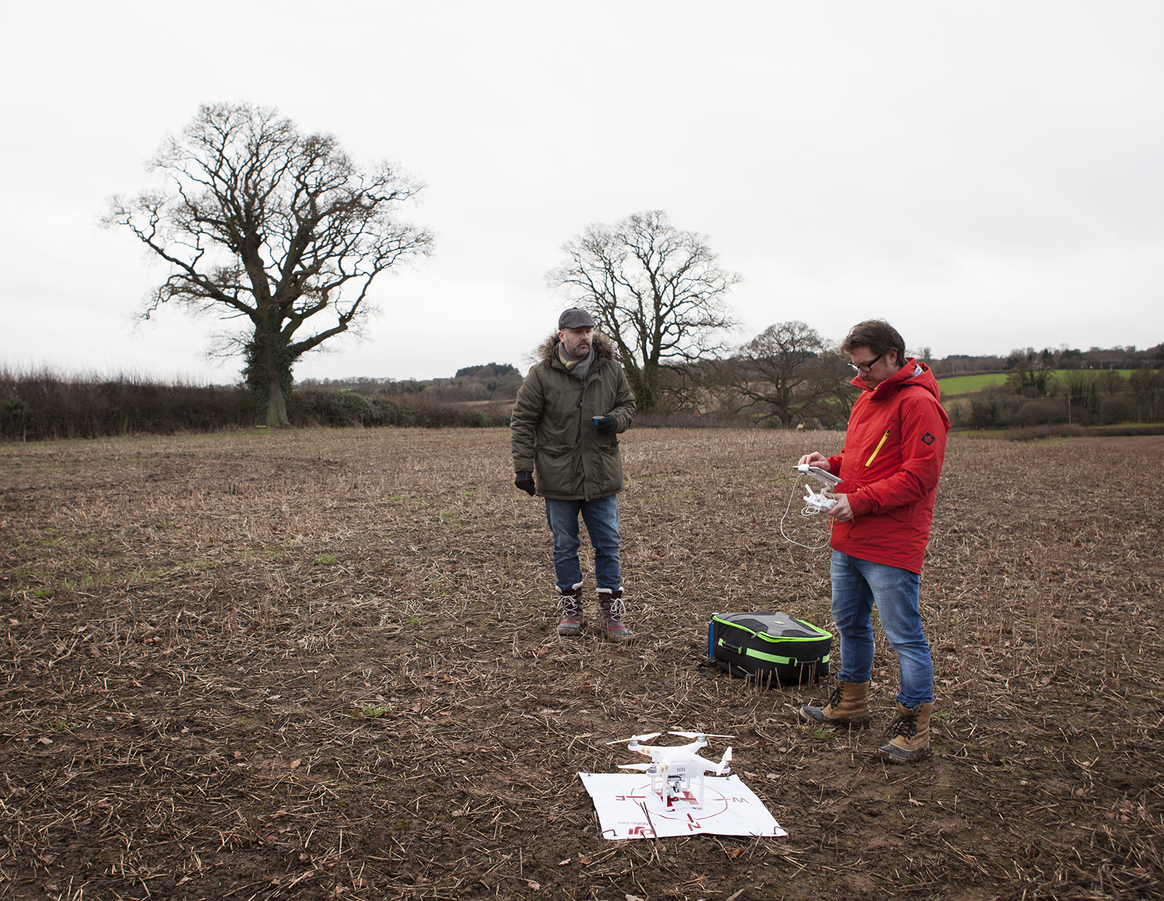 Director M J McMahon and Drone Operator Tom Middleton