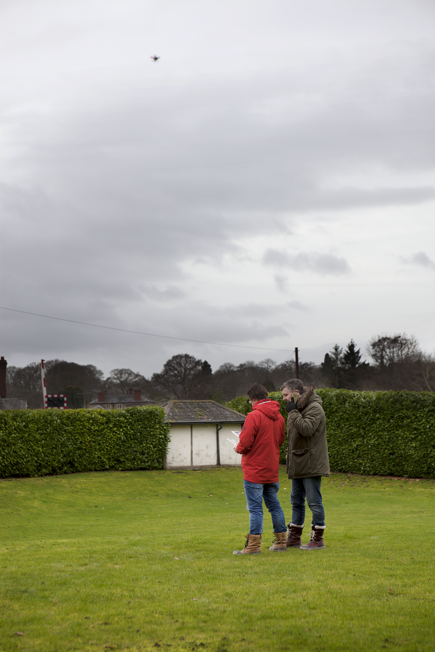 Drone Operator Tom Middleton and Director M J McMahon