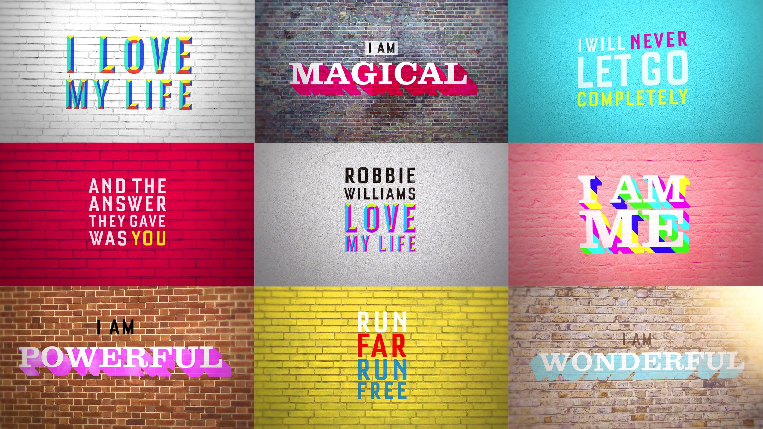 Robbie Williams I Love My Life Lyric Video Capture
