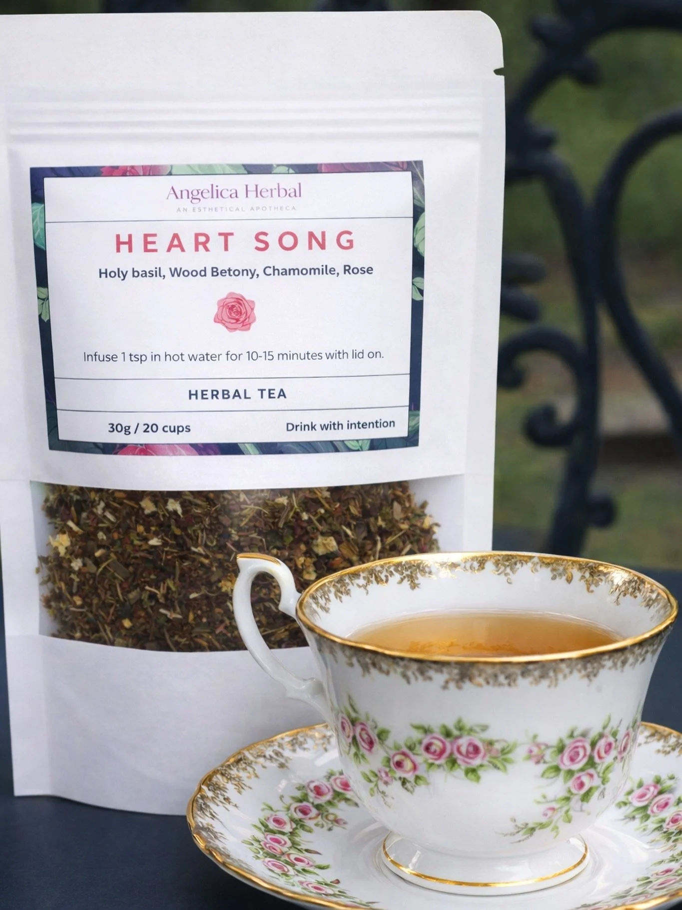Heart Song is a blend I made for slowing down and tending to the threads of our nervous system, so we can hear the songs sung by our heart.

Wood Betony is one of my favourite herbal allies when it comes to helping move out of my head and into my hea