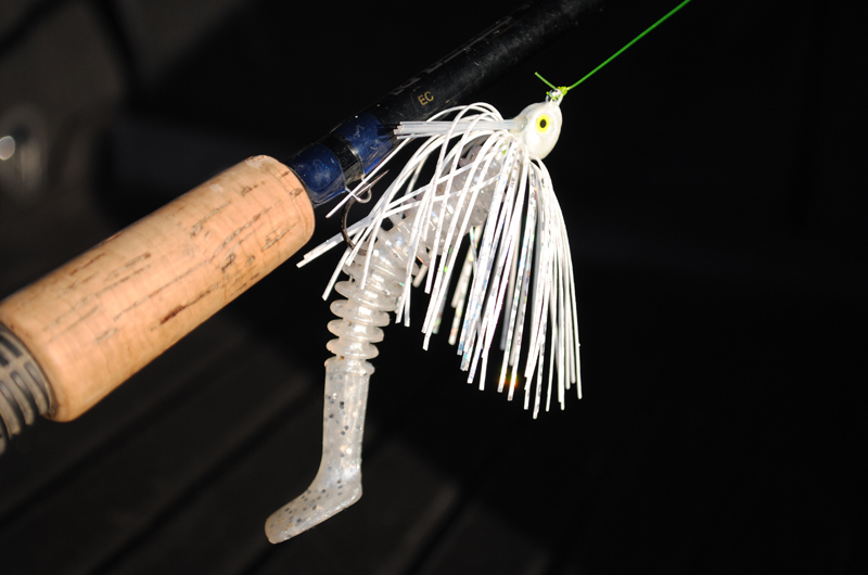 The complete package - Warrior Jigs swim jig with a Big Hammer trailer - DEADLY!!