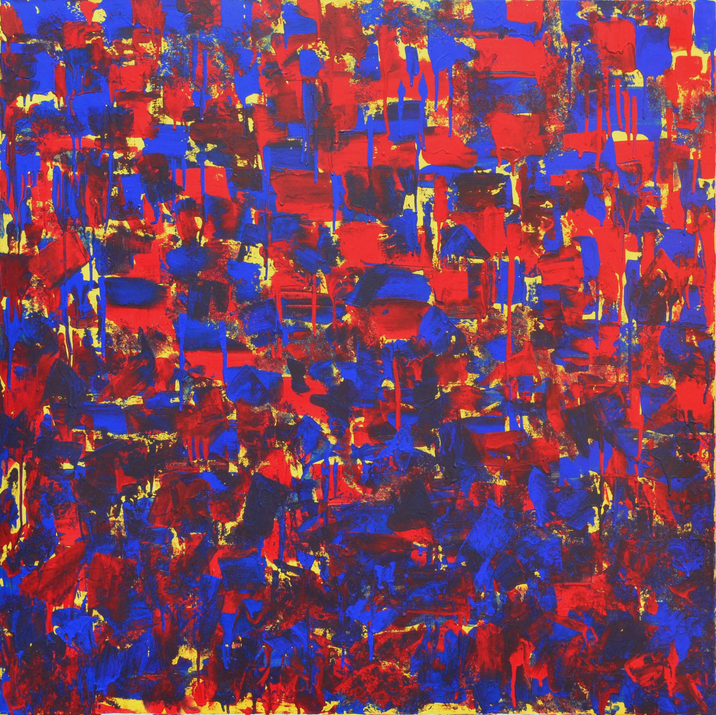 Struggle and Strife (Acrylic on Canvas, 100x100 cm)