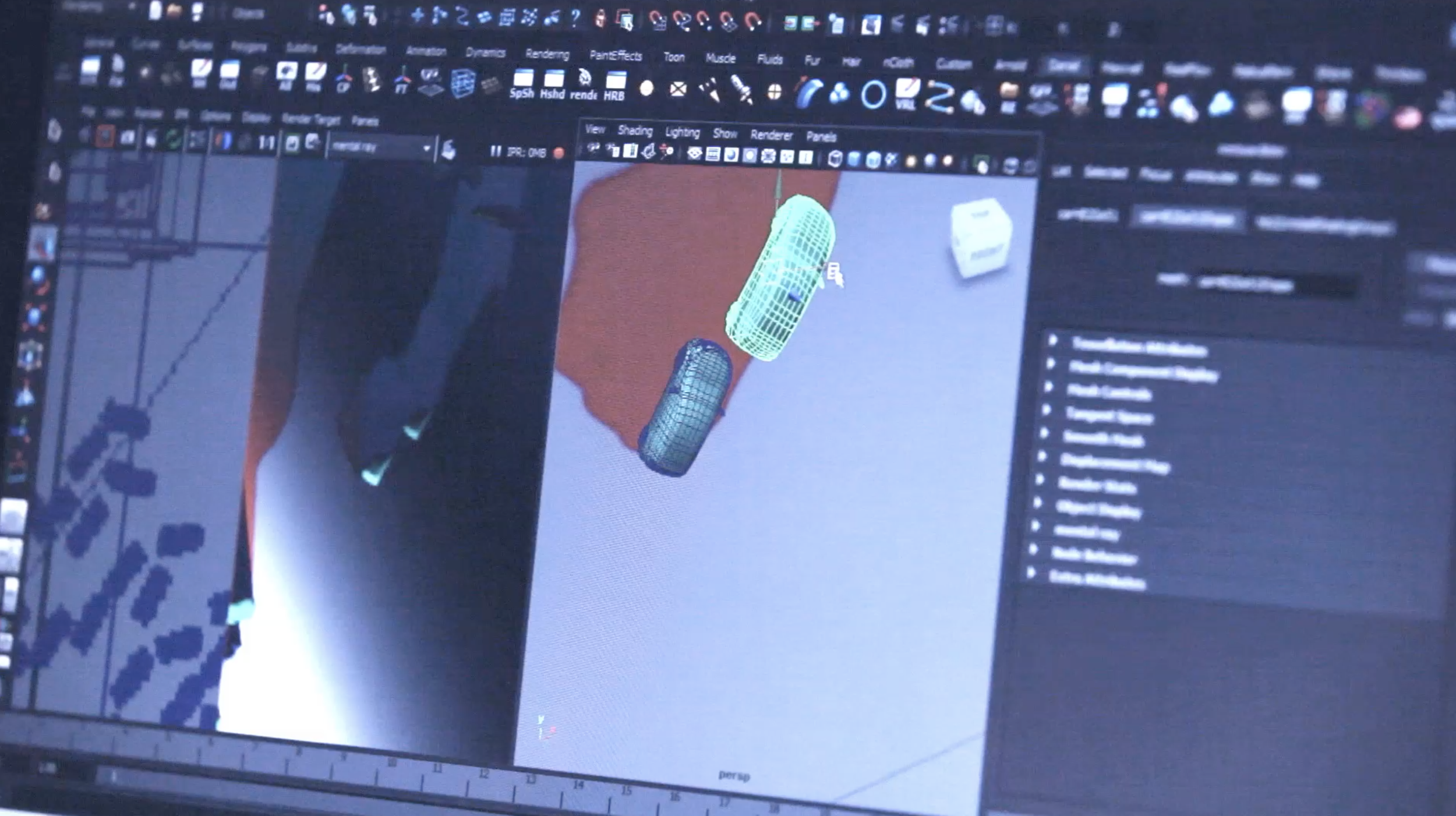  Each car was positioned in 3D beforehand 