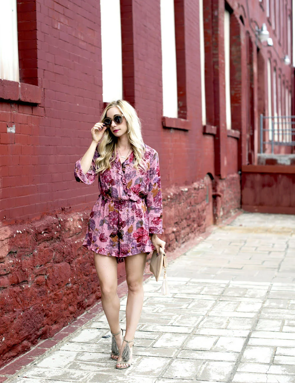 Emily// Romper //Heels ( similar here )// Sunnies