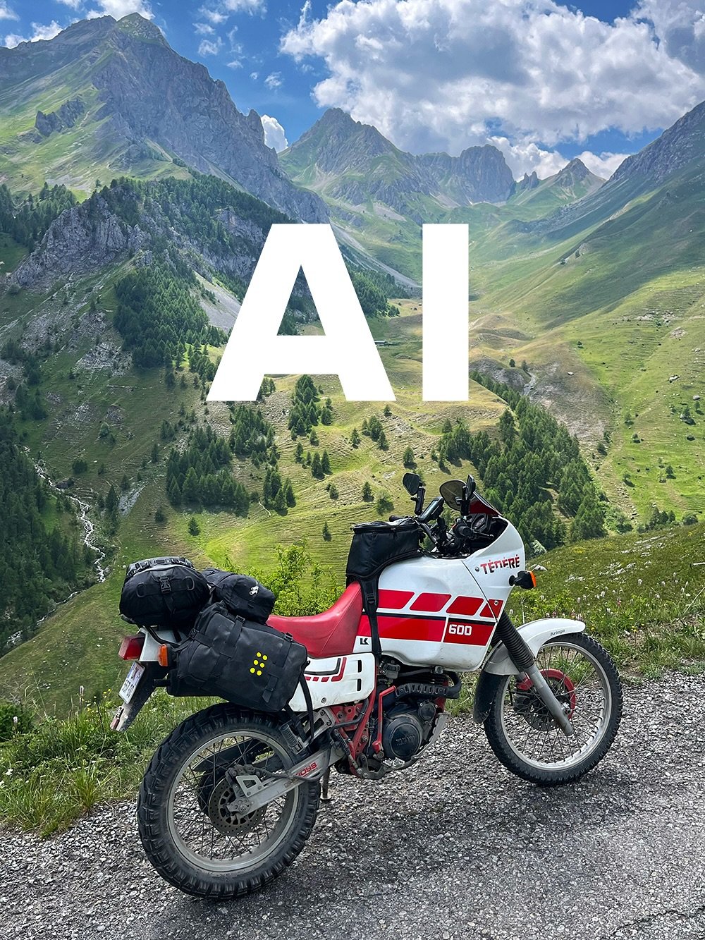 The best kind of AI - Amazing Italy. 
Mike is in the Dolomites in a scene that looks computer generated but is entirely real.
His original Tenere is kitted out with OS-BASE Adventure &amp; a US-Drypack.
.
.
#kriega #ridekriega #yamahatenere #yamahate