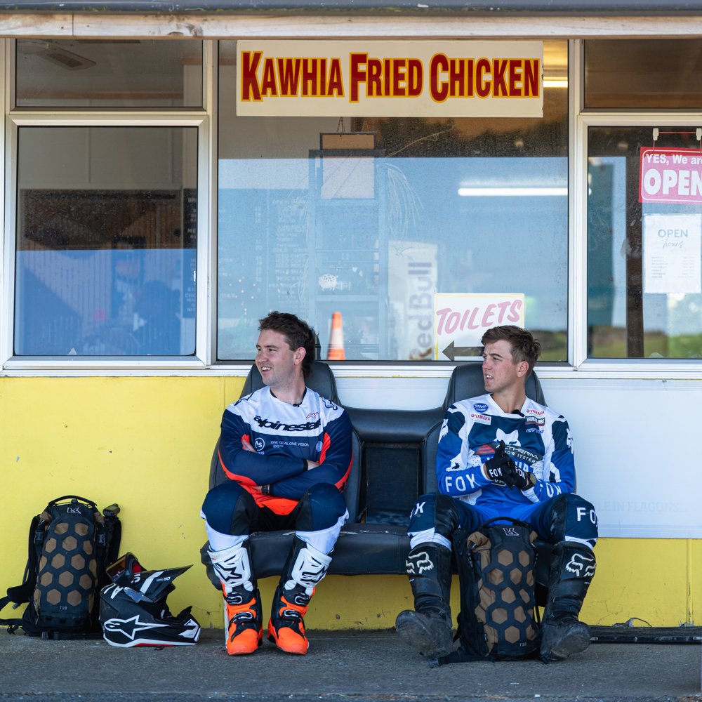 Dirt bike riders with Kriega backpacks
