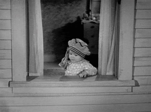 The Little Rascals - Spanky throwing money out of the window