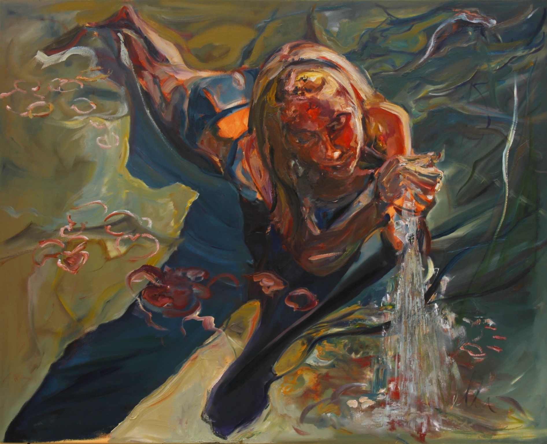Mesmerized, 2014, Oil on canvas, 48" x 60".