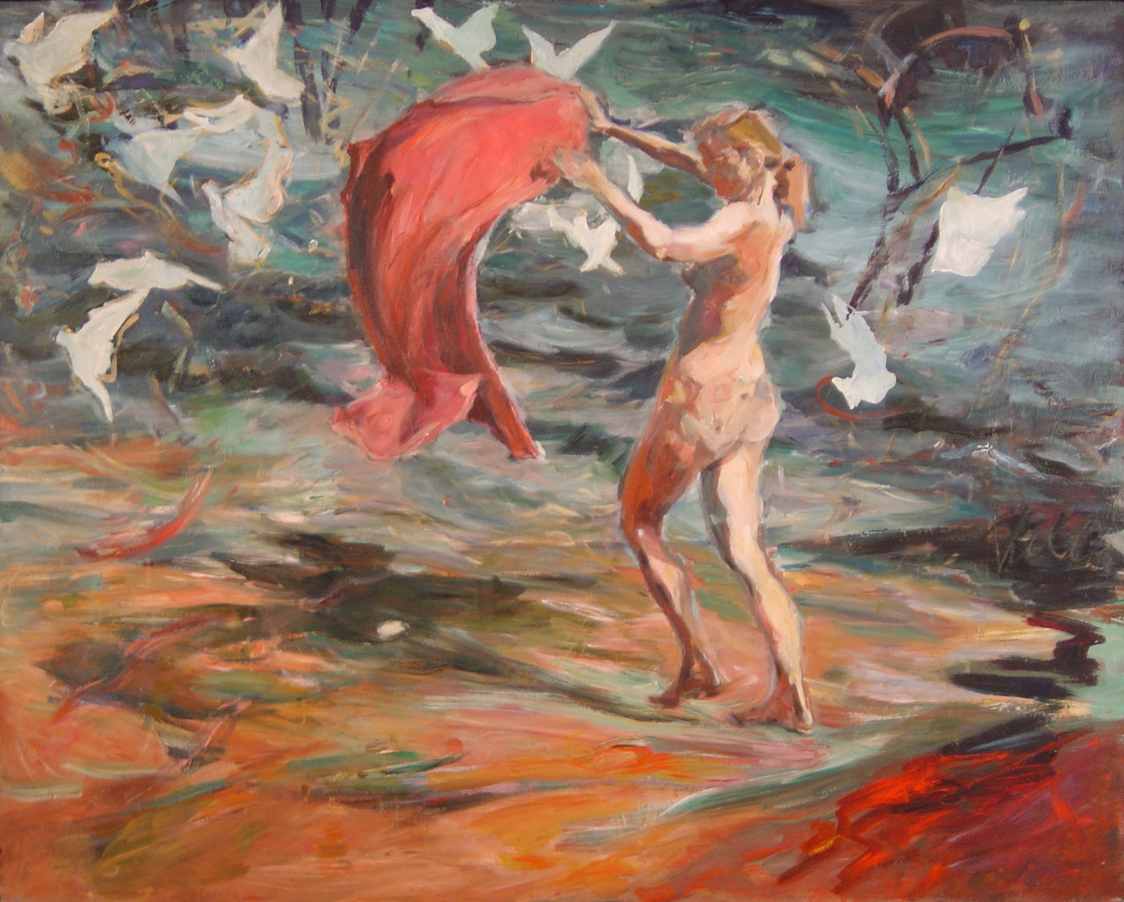 And They Call The Wind, 1992, oil on canvas, 48" x 50".