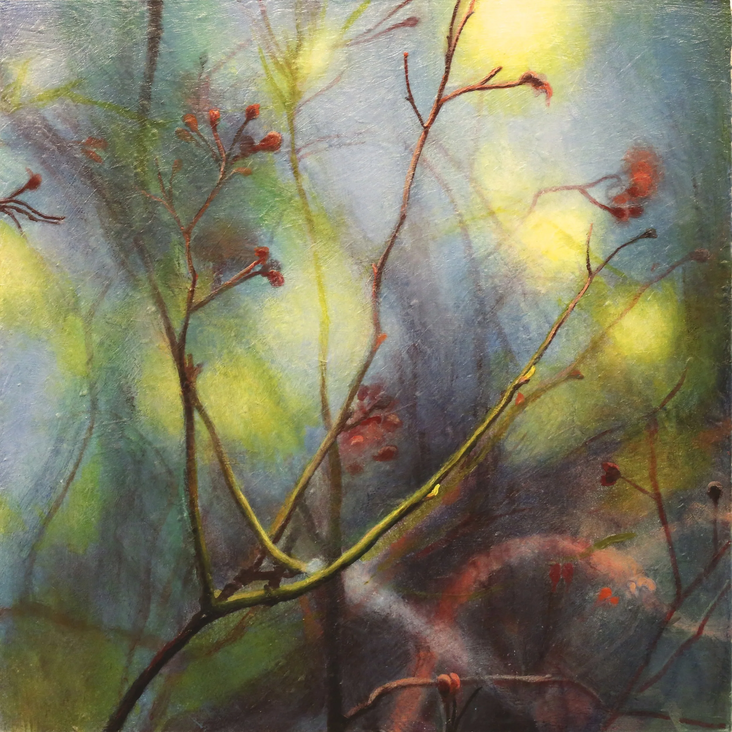 This Moment 20, 2015, Acrylic on panel, 14" x 14"
