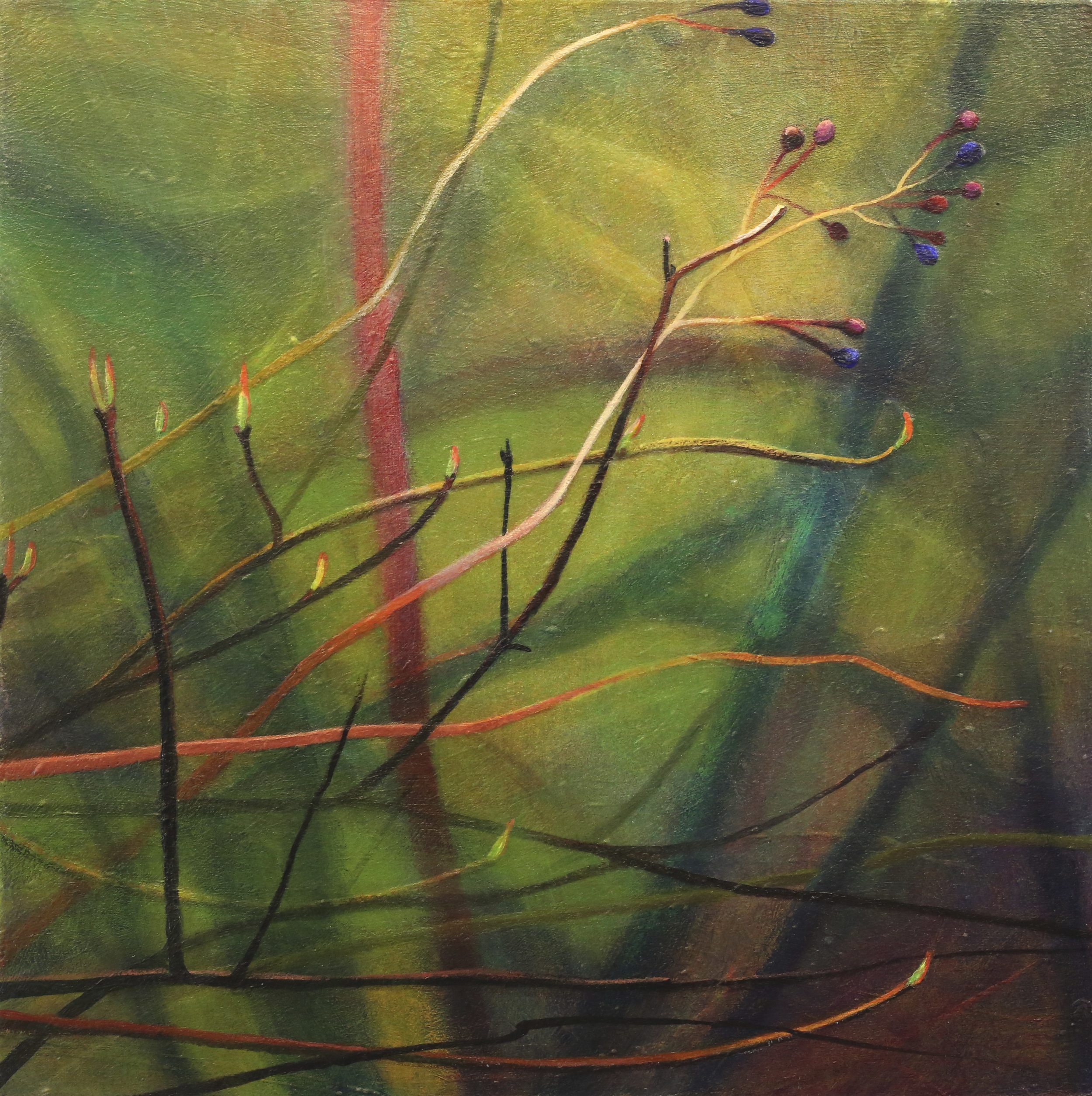 This Moment 21, 2015, Acrylic on panel, 14 x 14"