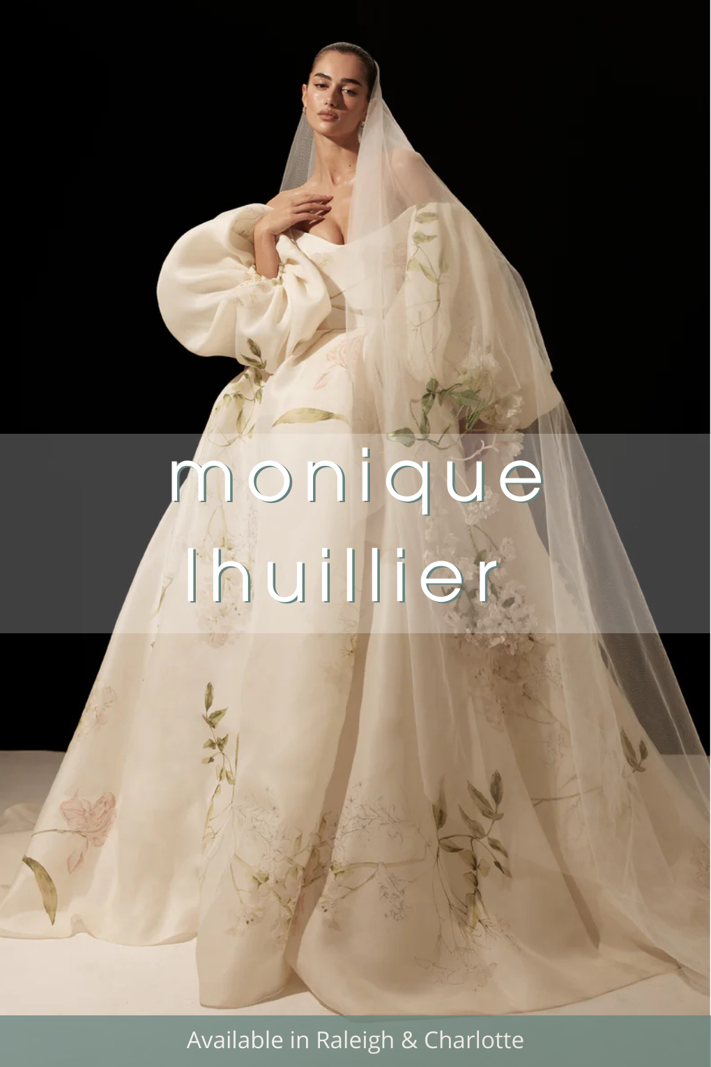 Monique Lhuillier bridal collection available at Alexia's Bridal in North Carolina.