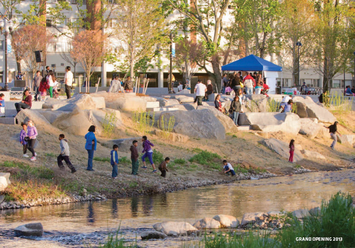 Residents are reunited with their waterfront at the Mill River Park and Greenway Grand Opening © Sahar Coston-Hardy