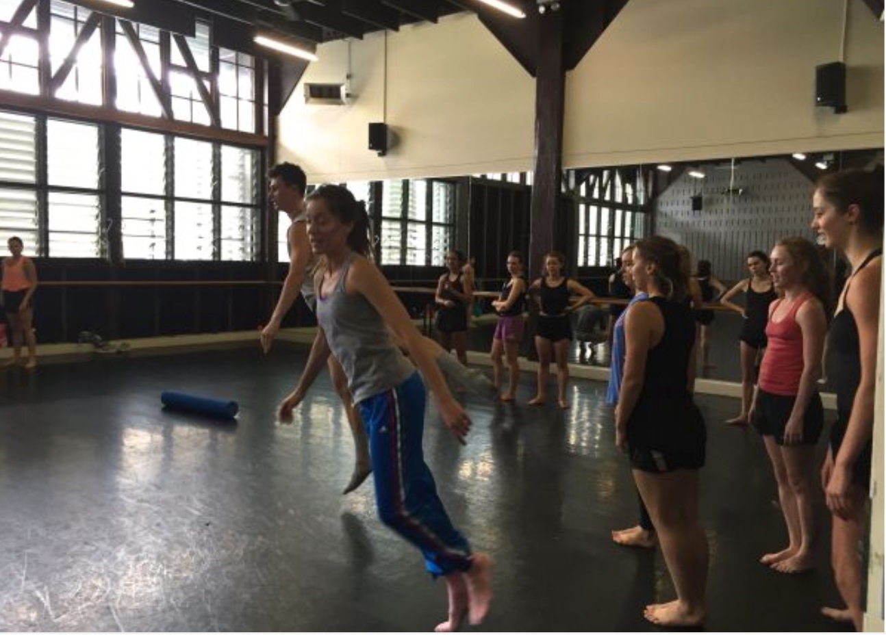 Melissa teaching the Pre-pro students