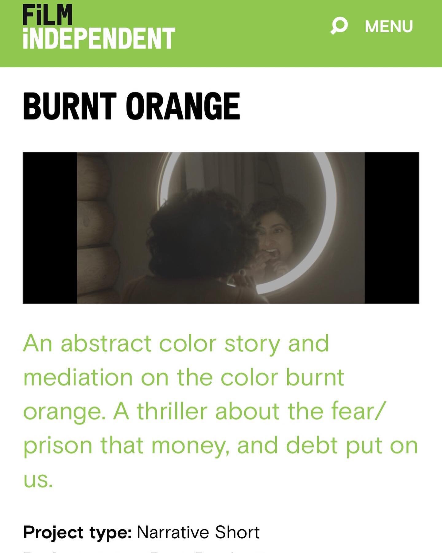 Hey all!!! 

I&rsquo;m jumping on that #givingtuesday. My project Burnt Orange is collecting donations that are tax deductible! Thanks to @filmindependent for doing what they do to help indie filmmakers make their projects come to life. 

Head to the