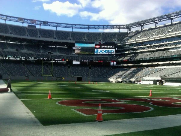 This is a picture I took of the stadium and uploaded to Facebook before the game on October 16, 2010.