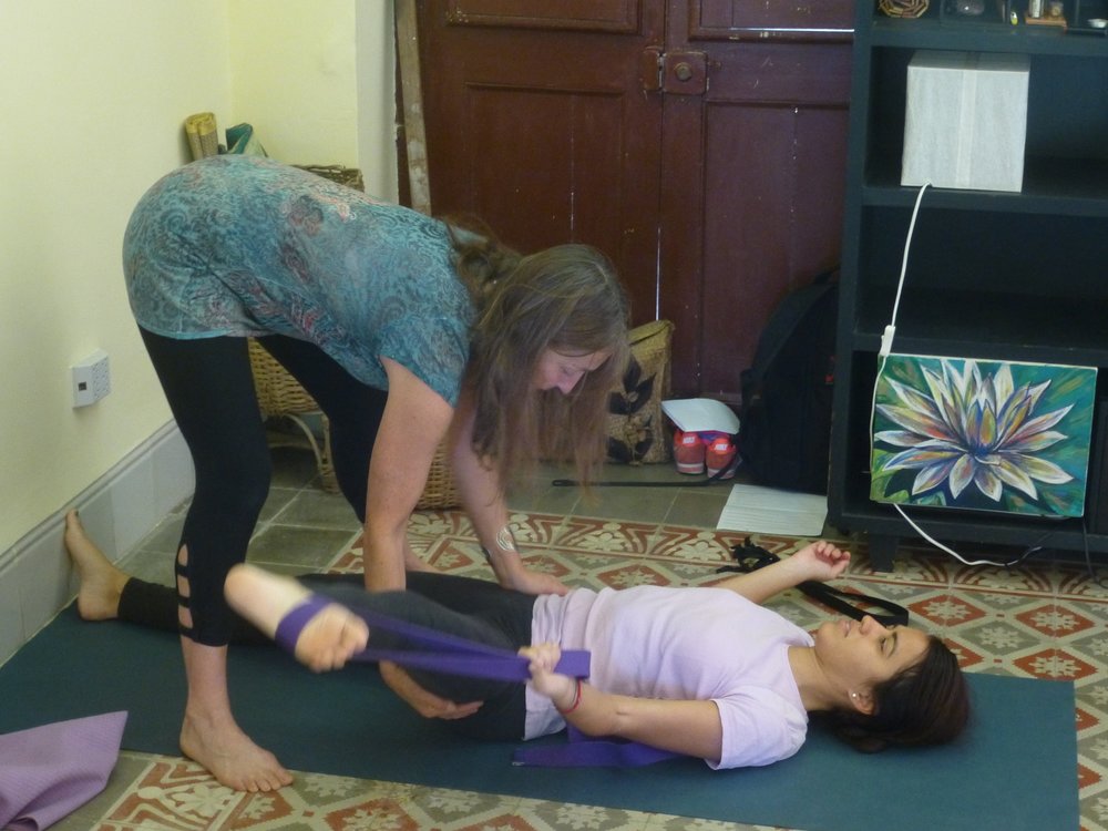 Mary Paffard assisting a participant Elizabeth, in our YV2 program. January 2017