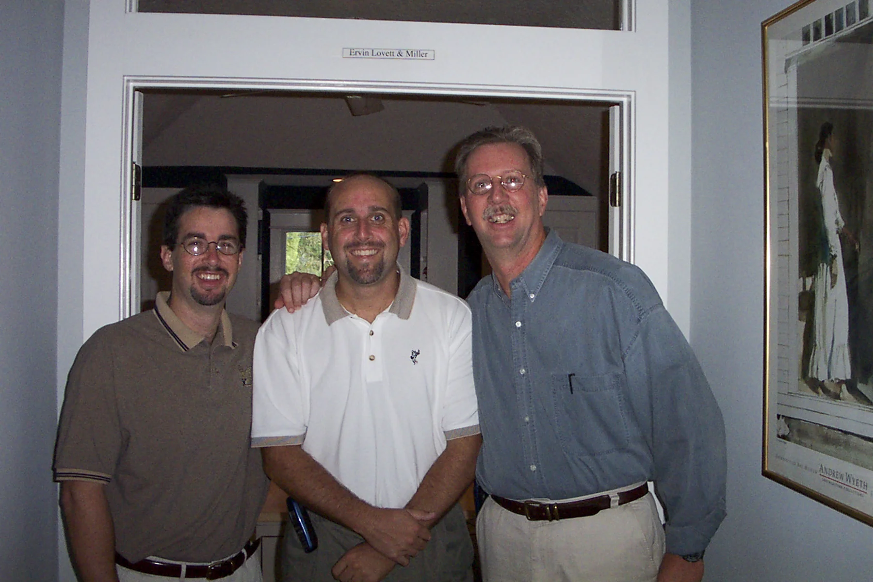 Russ Ervin, Tim Miller and Steve Lovett in 2001, on ELM’s first day in business.
