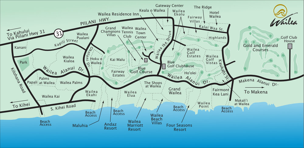 Wailea Beach Resorts Map