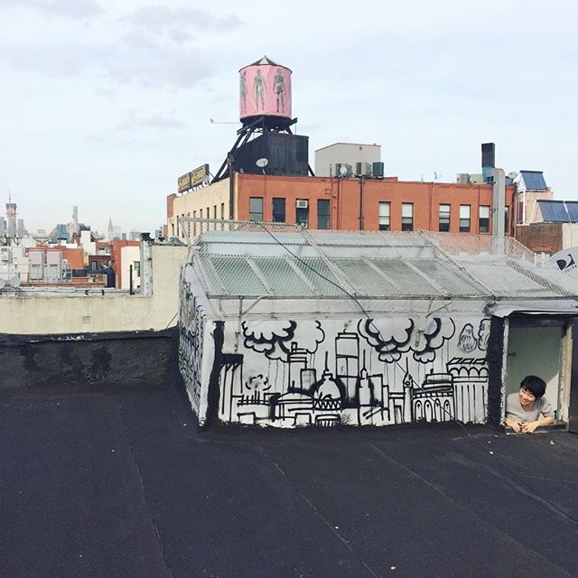 Jaime on the roof
