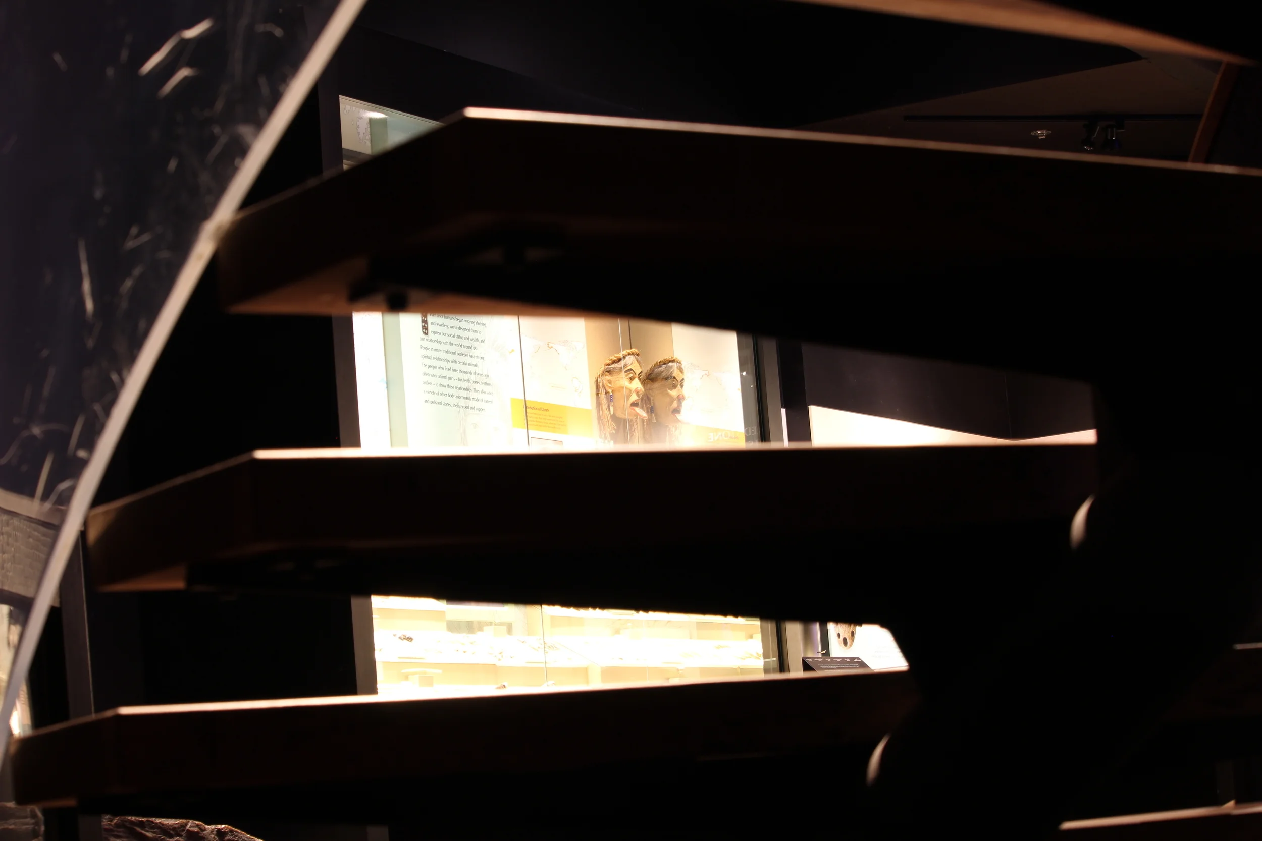 Shot from under the stairs