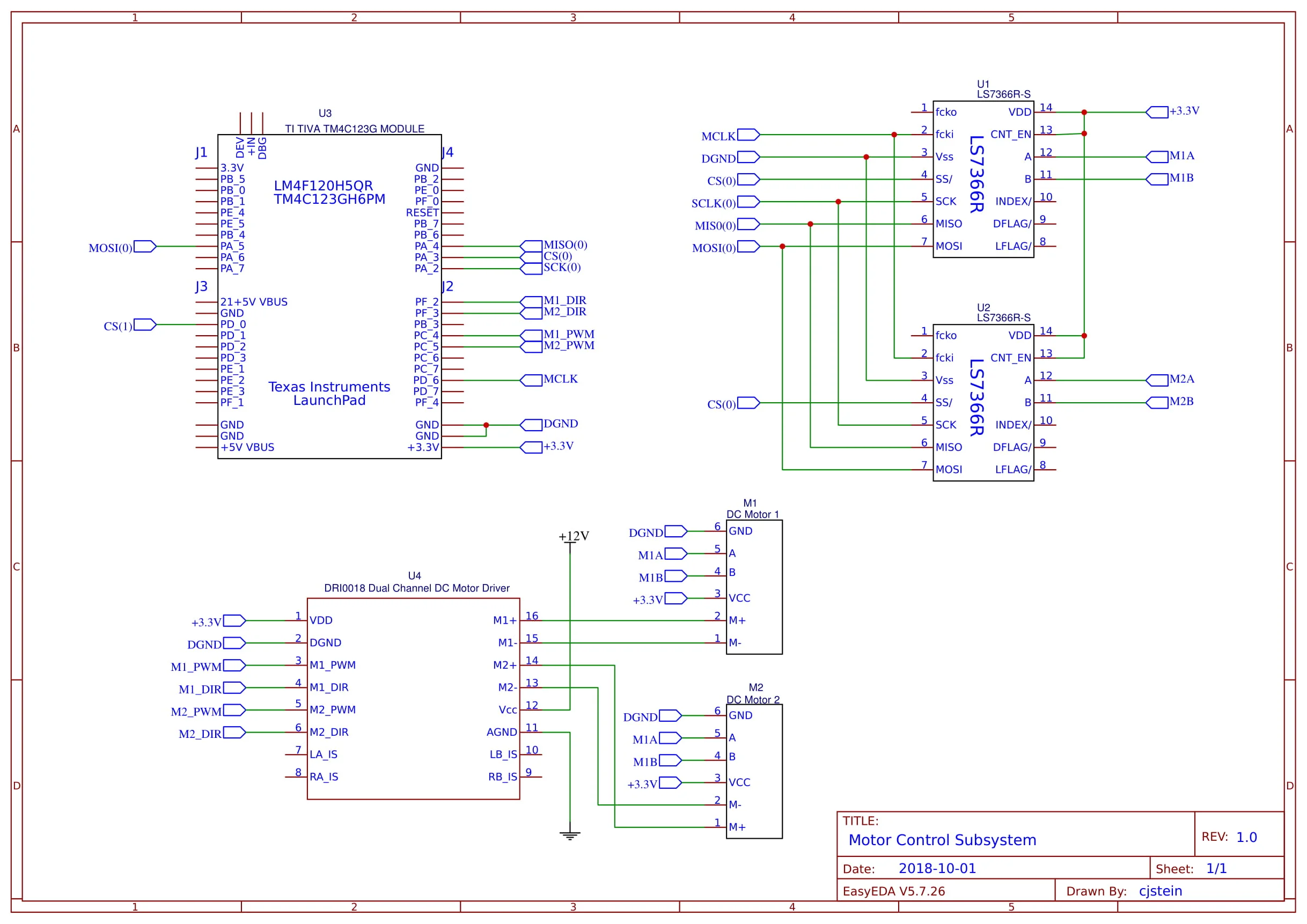 Figure 4 Electrical subsystem schematic and wiring diagram