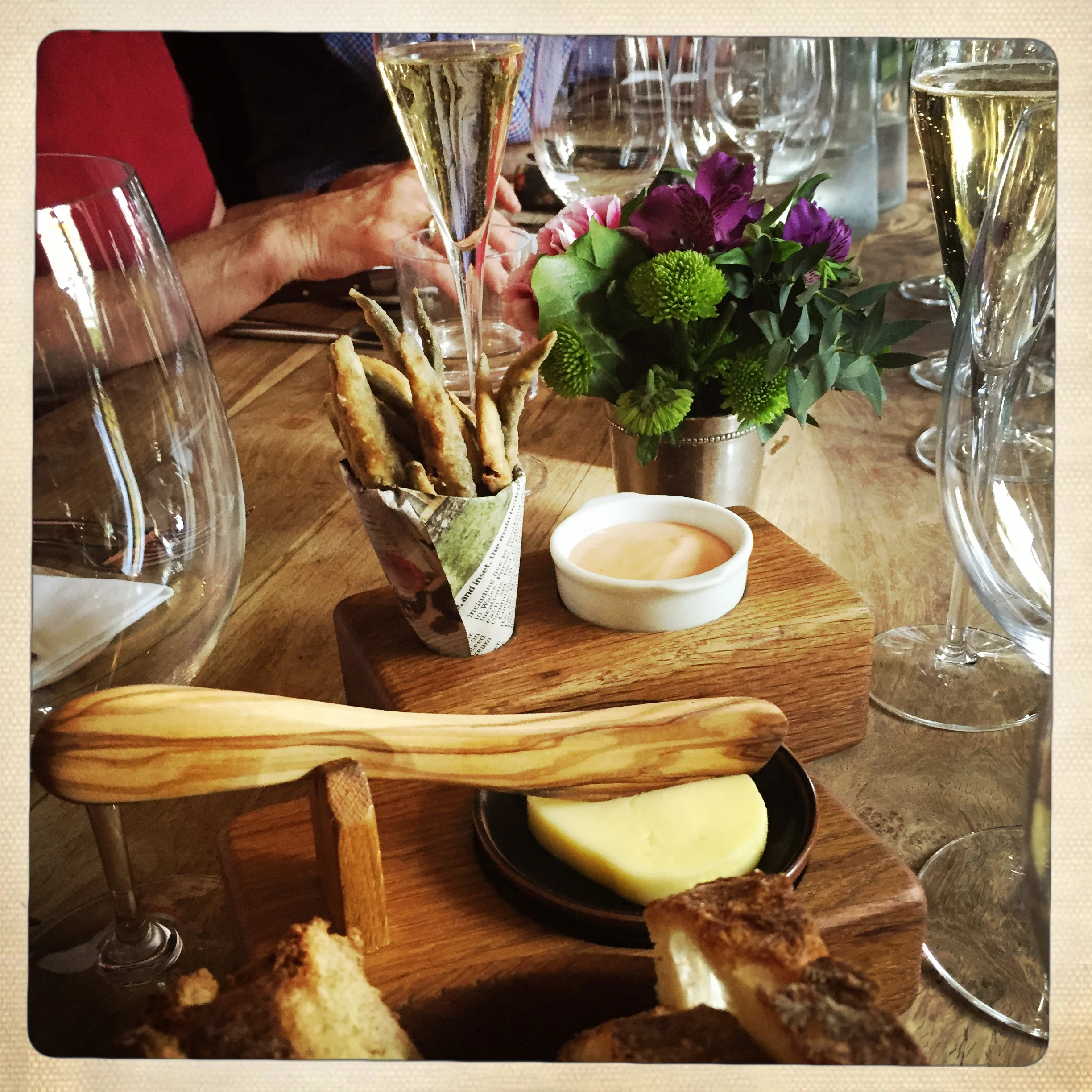 Pre-meal whitebait and sourdough