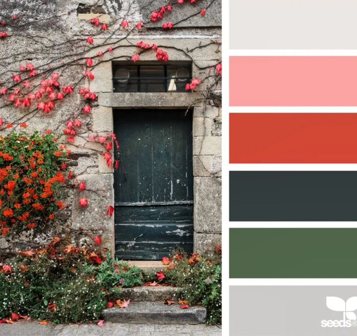 MAJOR INSPIRATION BY: Overall Scheme from @DesignSeeds, Door Image from @myfrenchcountrygarden