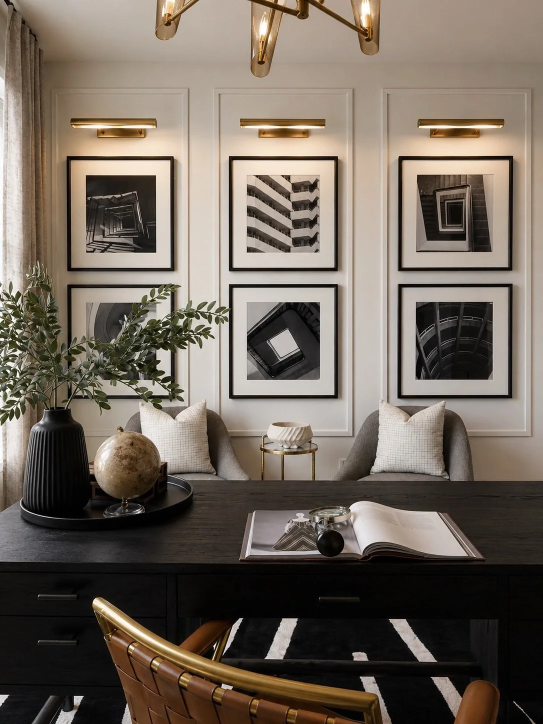 Step into this home office and suddenly your to-do list doesn&rsquo;t feel so bad ✨ this model home project had us fully invested from day one 🖤

#homeofficedesign #officedesign #interiordesigninspo #modelhomedesign #modelmerchandising