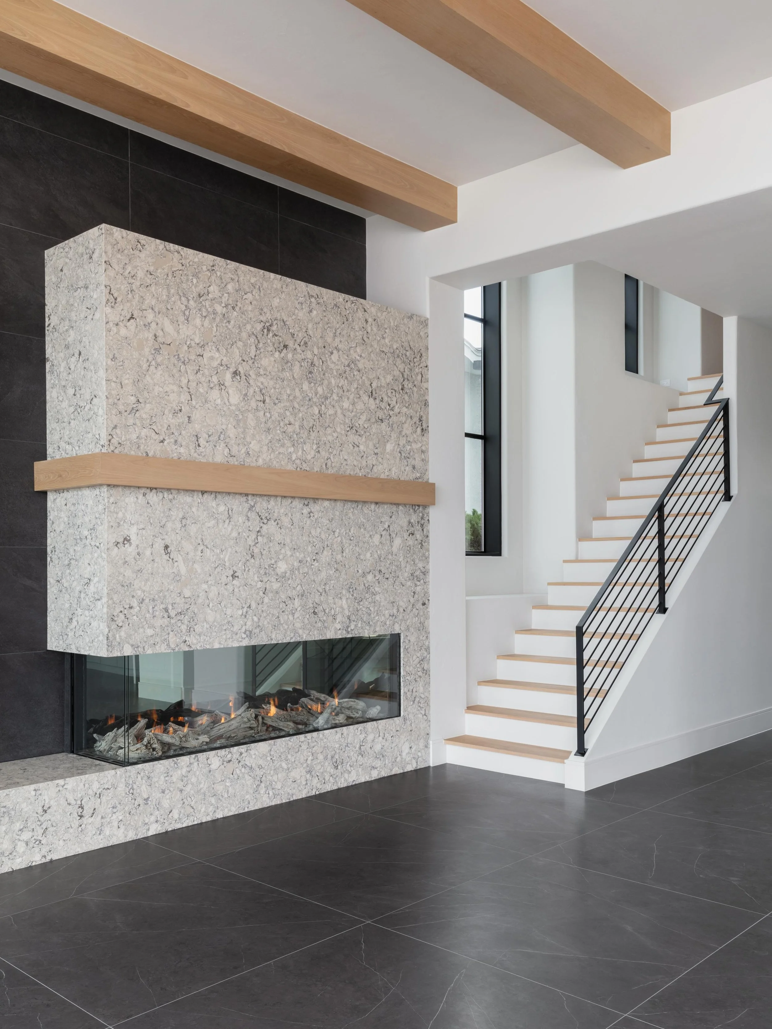 Before the furniture and styling ever enter the space, the details should already speak for themselves.

The material selections, the contrast of textures, the warmth of the wood against the dramatic stone, every finish was chosen to feel intentional