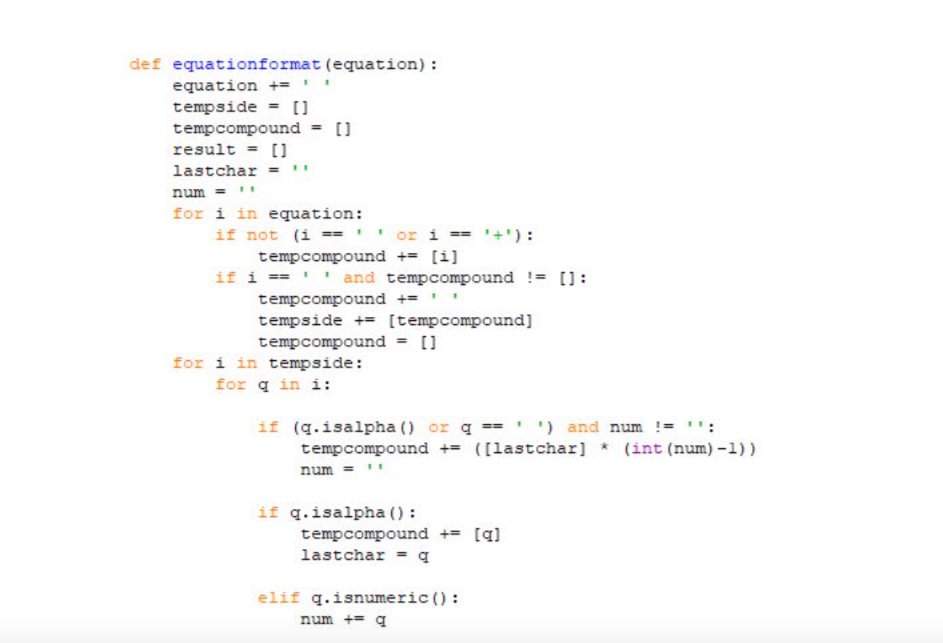 Amos' Automated Equation Balancer