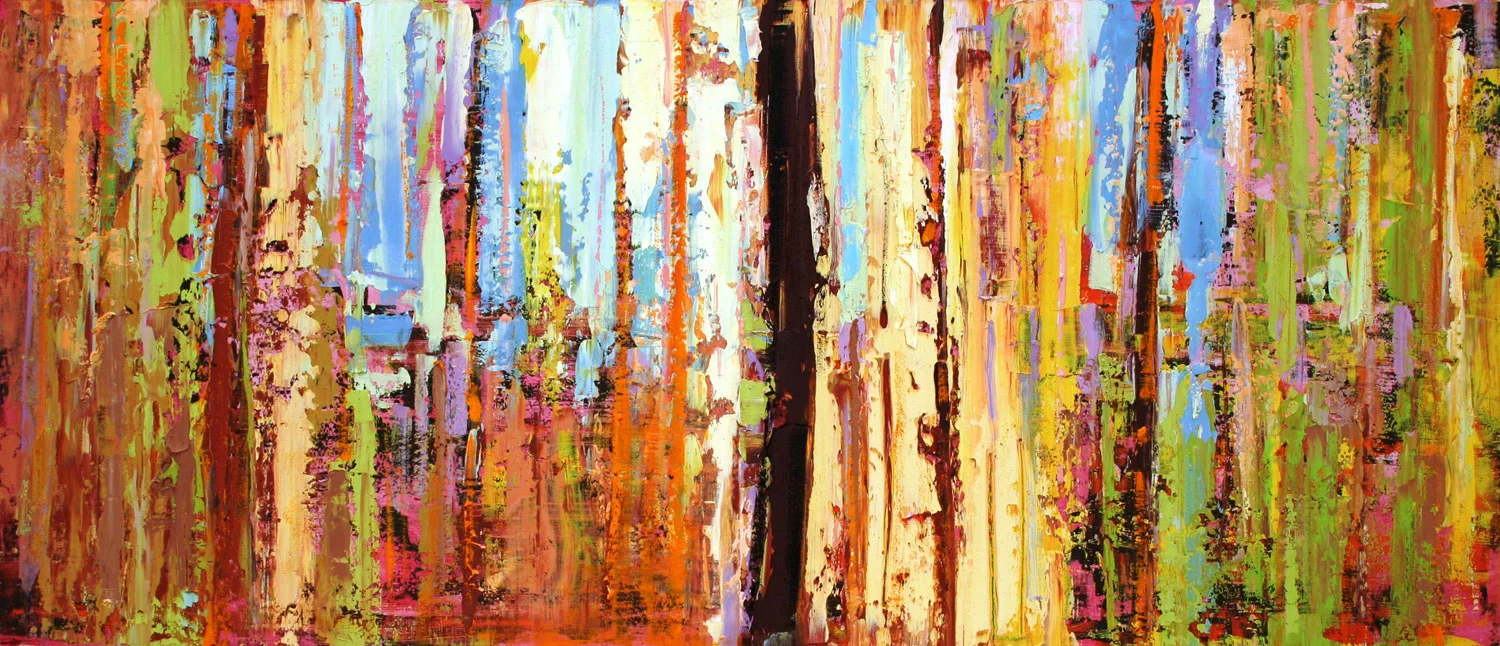WANDERING THROUGH THE FORES. &nbsp; &nbsp; &nbsp; &nbsp; &nbsp; &nbsp;OIL ON CANVAS. &nbsp; &nbsp; &nbsp; &nbsp; &nbsp; &nbsp; &nbsp;48 X 21 &nbsp; &nbsp; &nbsp; &nbsp; &nbsp; &nbsp; &nbsp; &nbsp;$1900