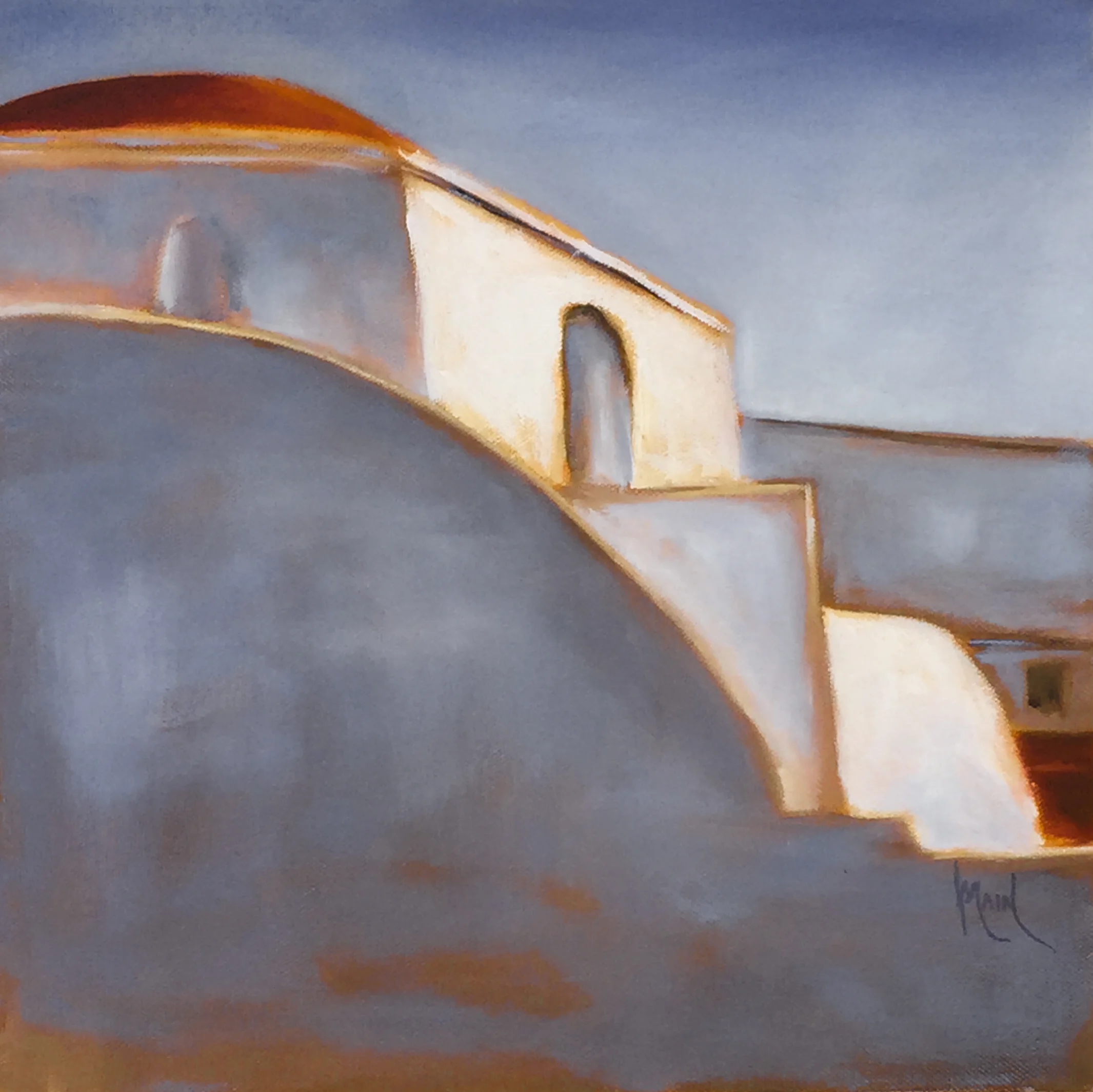 AEGEAN SUNLIGHT &nbsp; &nbsp; &nbsp;&nbsp;OIL ON CANVAS &nbsp;12 x 12