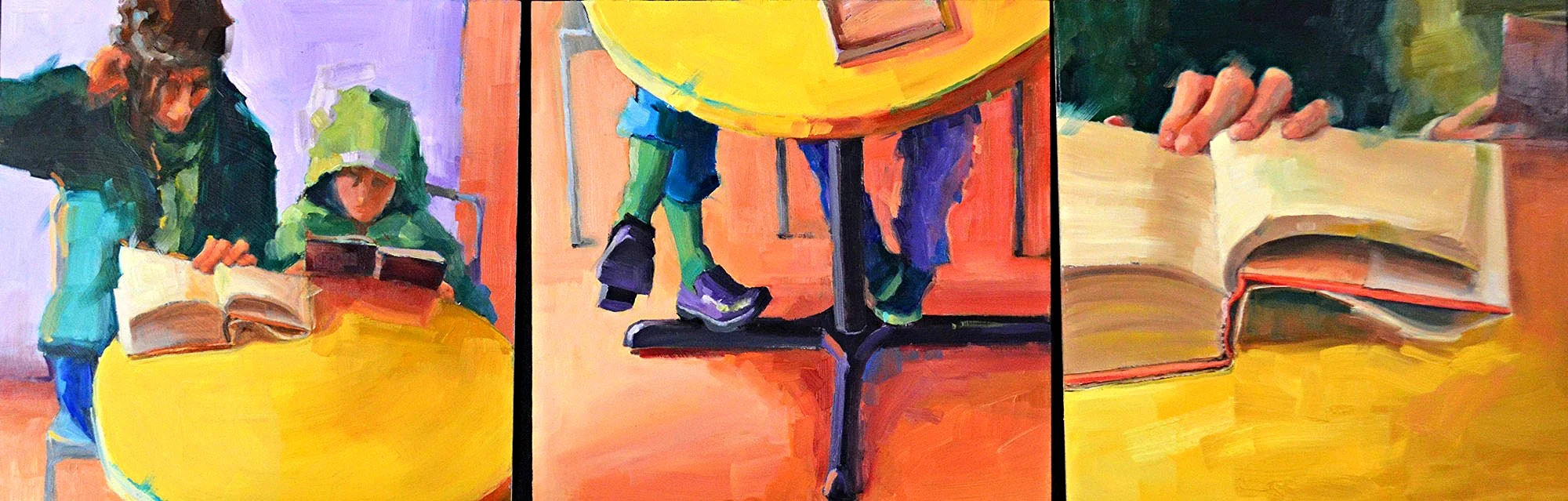 YELLOW PERCEPTIONS (TRIPTYCH) (SOLD)