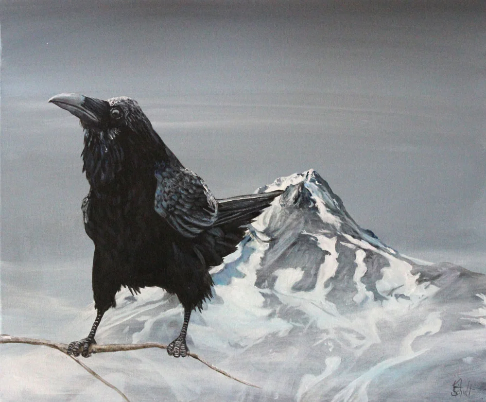 MOUNT HOOD RAVEN (SOLD)