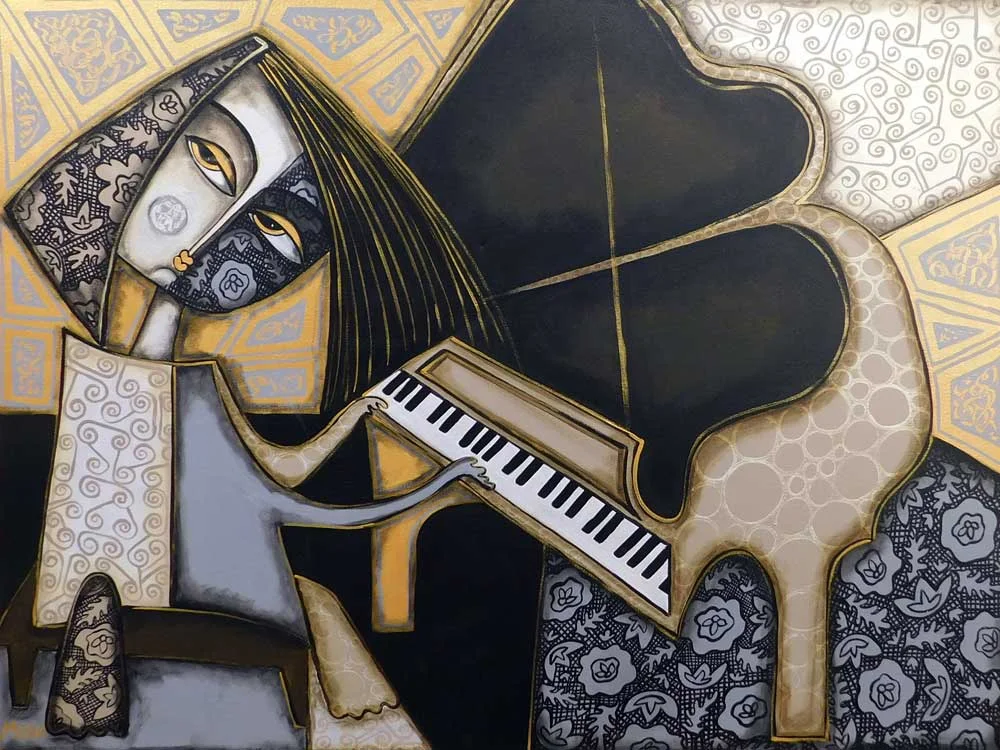 GIRL AT THE PIANO (SOLD)