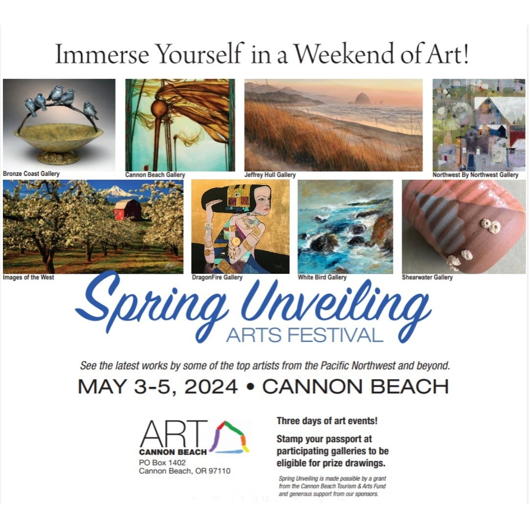Mark you calendar for our annual Spring Unveiling Arts Festival in Cannon Beach!

Come see us at DragonFire Gallery May 3-5 to celebrate our figurative group show, &quot;Being Human&quot;

We will be featuring over 20 artist interpreting the human fo