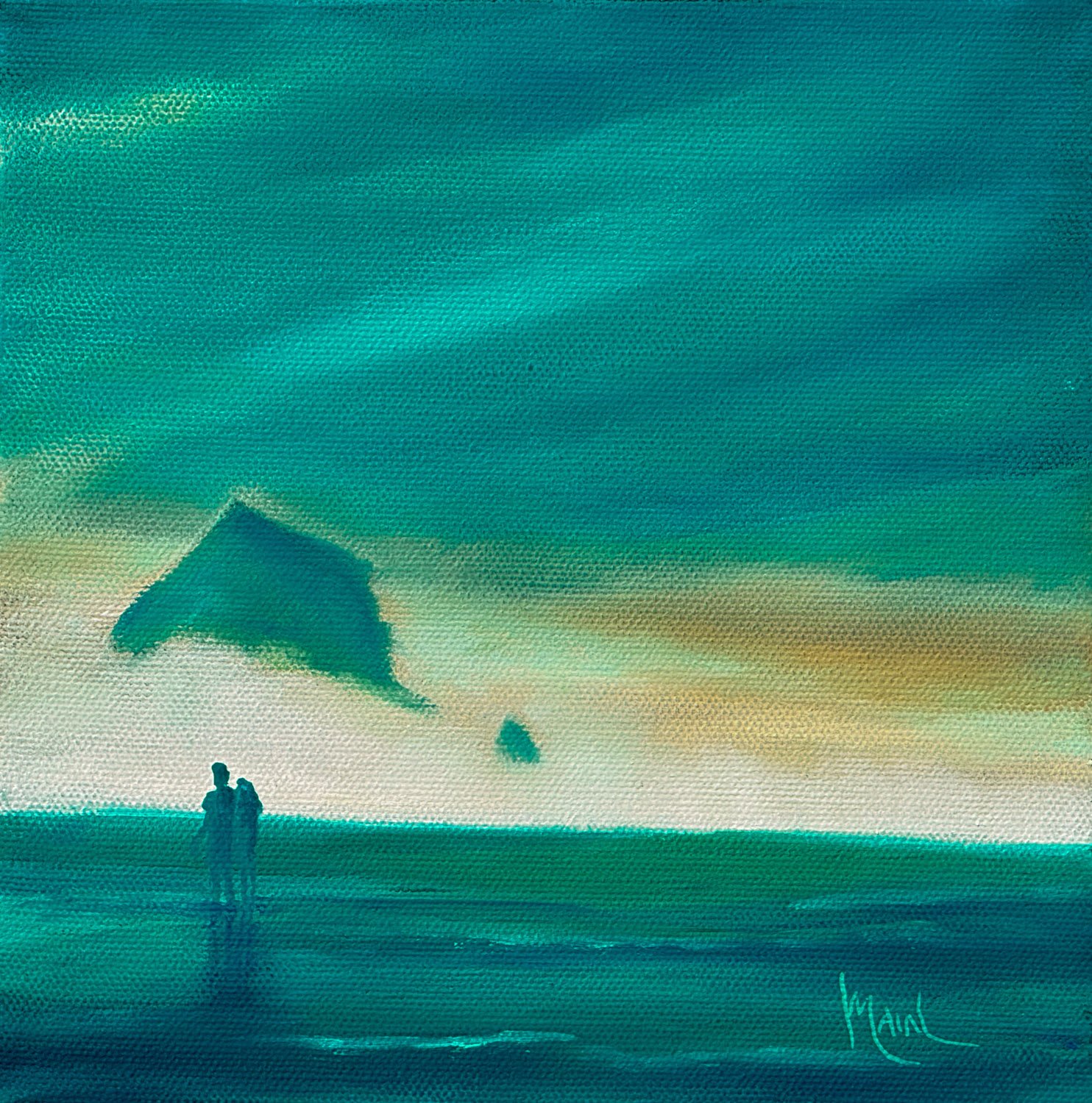 EMERGING FROM THE OCEAN MIST