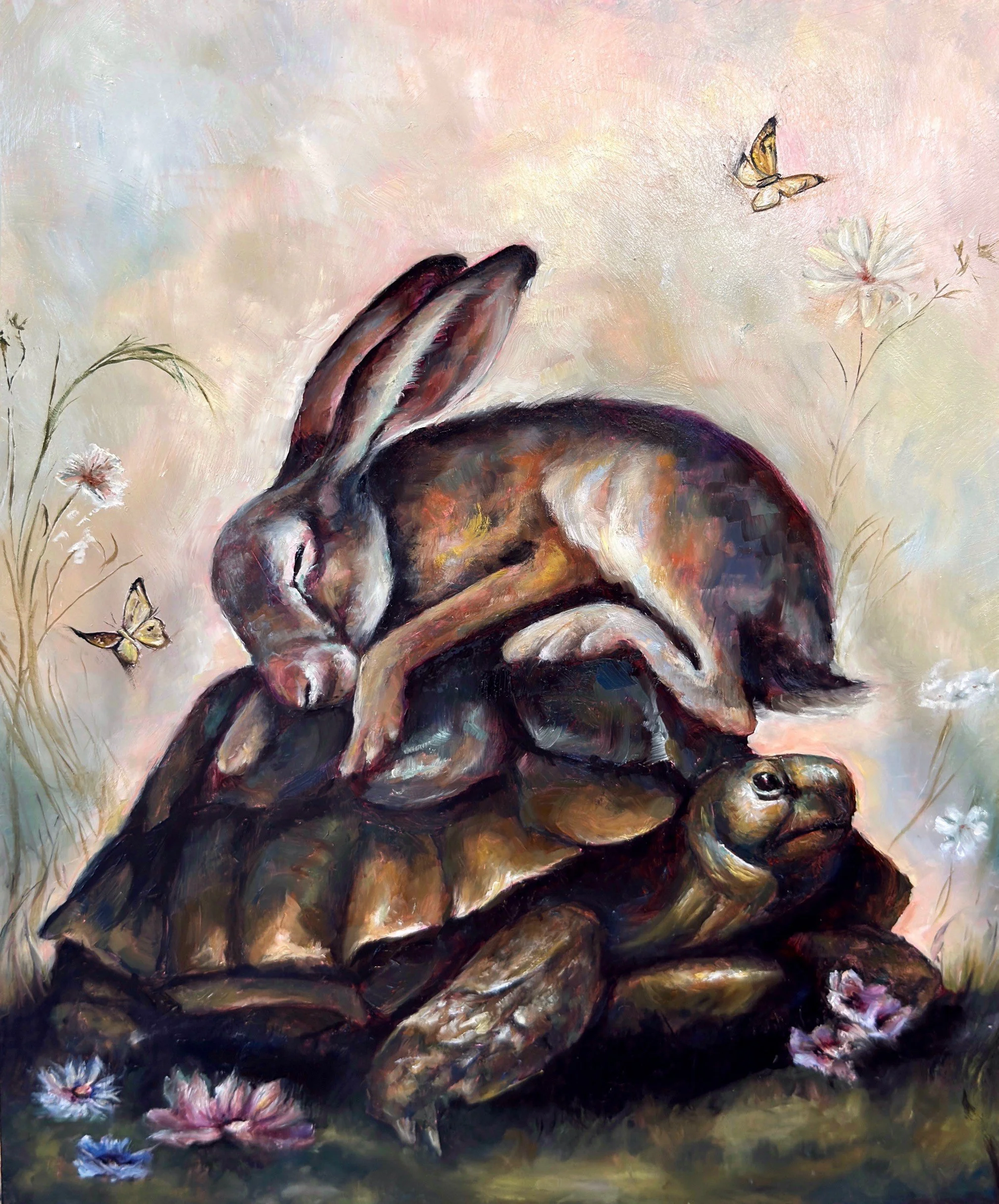 AESOP'S DAY OFF: THE HITCHHIKER DREAMING ON THE HALF SHELL (SOLD)