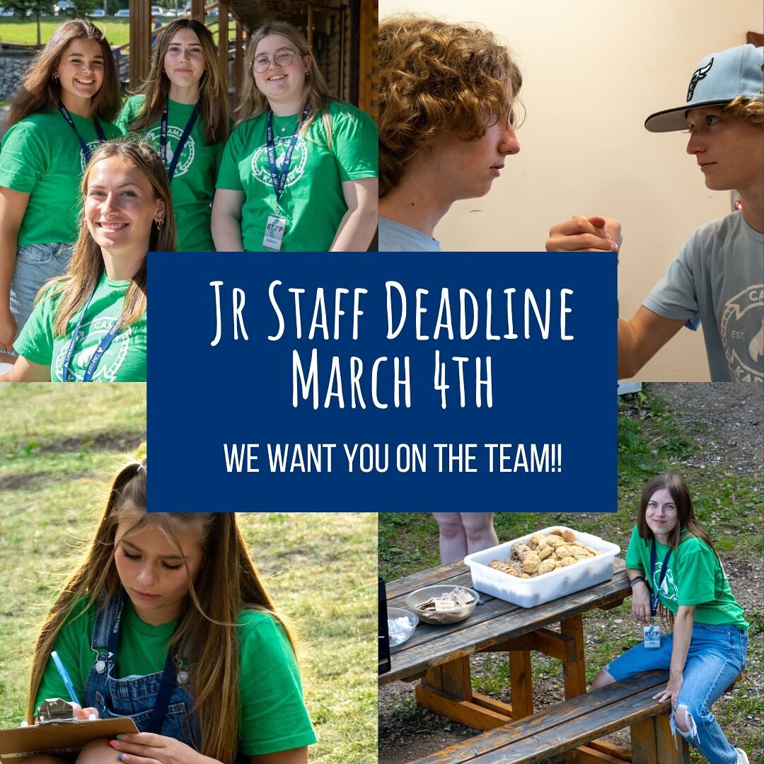 The JR staff deadline is fast approaching. This is your last weekend to apply before we start interviewing and assigning summer positions.  Get your application in by March 4th. 

Tag the best Jr cabin leader you&rsquo;ve ever had.