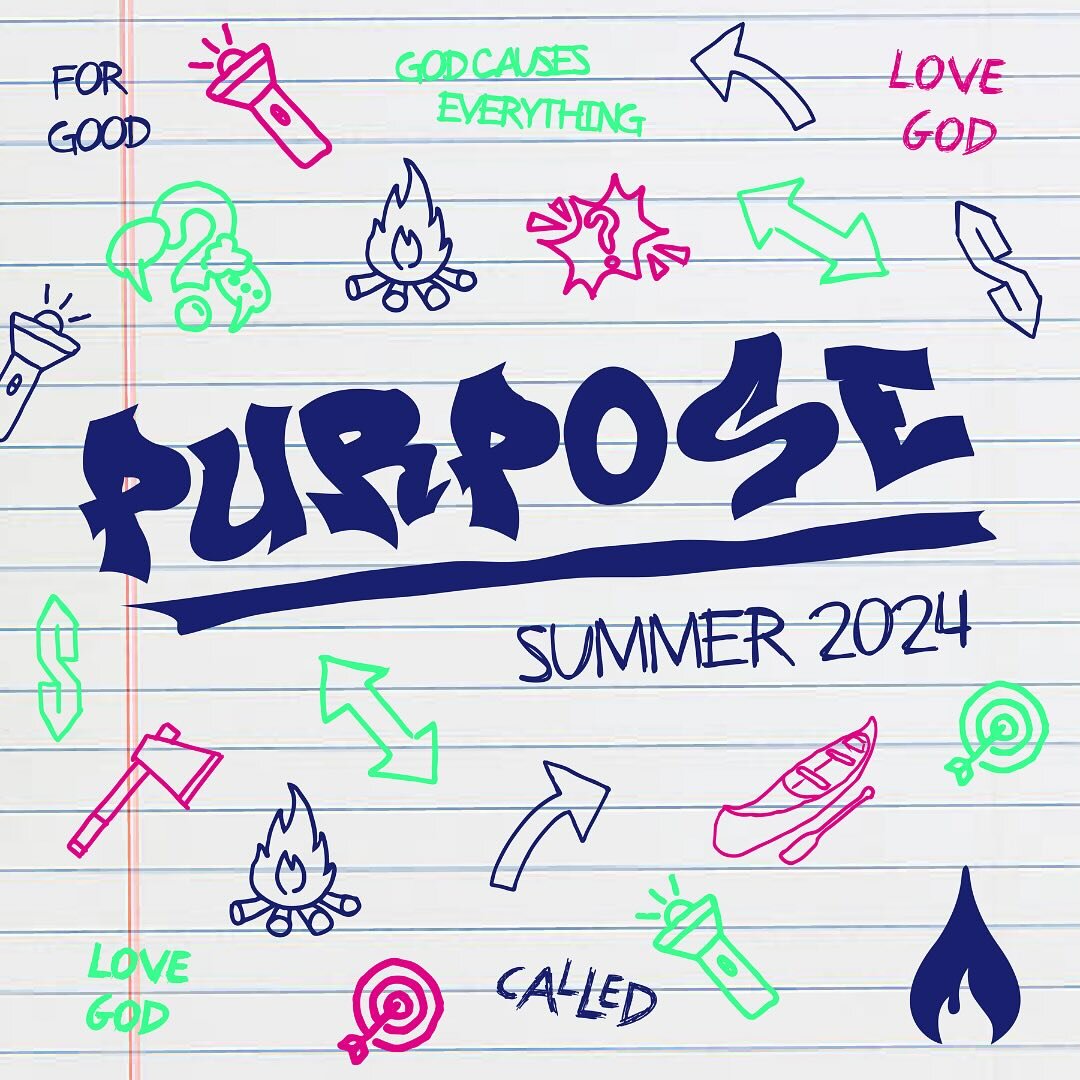 Introducing our 2024 summer theme&hellip; PURPOSE.

Some of our awesome camp staff gathered together to pray for pictures or words for this summer. We felt drawn to themes that talked about God&rsquo;s purposes for us and how God can bring purpose ou